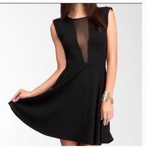 Black fit and flare dress